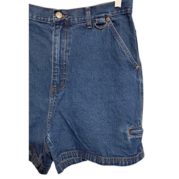 Vintage Bill Blass Jeanswear Shorts Womens Size 10 Blue Denim Cargo Carpenter - Picture 4 of 8